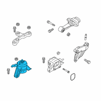 OEM 2021 Hyundai Veloster N Engine Mounting Bracket Assembly Diagram - 21810-S0100