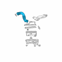 OEM 2009 Dodge Caliber Air Cleaner Hose Diagram - 5037919AB