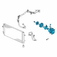 OEM Hyundai Accent Compressor Assembly Diagram - 97701-1R000