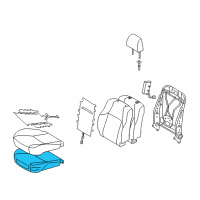 OEM 2018 Toyota 4Runner Seat Cushion Pad Diagram - 71502-60340