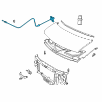 OEM 1999 Chevrolet Express 2500 Release Cable Diagram - 15153548