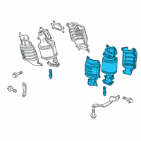 OEM 2022 Honda Odyssey Converter Assembly, Rear Primary Diagram - 18280-5MR-A01