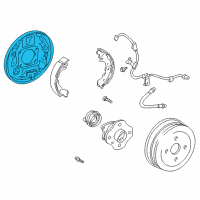 OEM 2004 Toyota Celica Backing Plate Diagram - 47044-20140