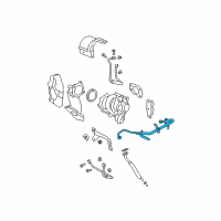 OEM 2009 Pontiac Solstice Pipe Asm-Turbo Coolant Feed Diagram - 12626611