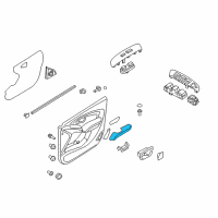 OEM 2013 Hyundai Tucson Front Door Armrest Assembly Left Diagram - 82710-2S000-MBS