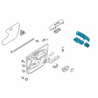 OEM 2014 Hyundai Tucson Power Window Main Switch Assembly Diagram - 93570-2S110-9P