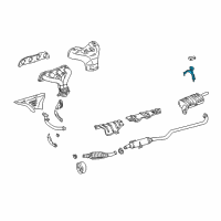 OEM 1998 Toyota Corolla Muffler & Pipe Bracket Diagram - 17570-16040