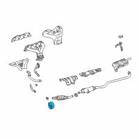 OEM 2002 Toyota Corolla Center Pipe Mount Cushion Diagram - 17565-0D010