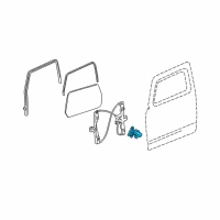 OEM 2009 Chevrolet Malibu Motor, Rear Side Door Window Regulator Diagram - 15869735