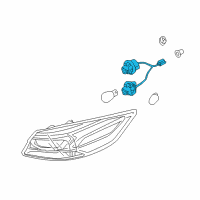 OEM 2018 Hyundai Elantra Rear Combination Holder & Wiring, Exterior Diagram - 92480-F2120