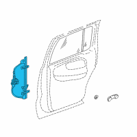 OEM 2003 Dodge Dakota Rear Door Window Regulator Right Diagram - 55256494AM