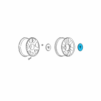 OEM 2004 Cadillac DeVille Center Cap Diagram - 9594262