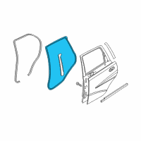 OEM 2005 Chevrolet Aveo Weatherstrip, Rear Side Door Diagram - 96583076