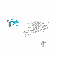 OEM 2009 Saturn Vue Molding, Quarter Window Garnish Diagram - 96834855