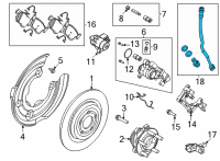 OEM 2022 Ford Mustang Mach-E HOSE ASY - BRAKE Diagram - LJ9Z-2282-A