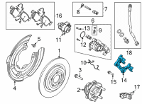 OEM 2022 Lincoln Corsair Caliper Support Diagram - JX6Z-2B511-F