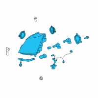 OEM 2013 Cadillac CTS Composite Headlamp Diagram - 22783445