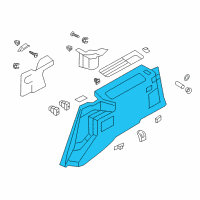 OEM 2014 Ford Expedition Quarter Trim Panel Diagram - AL1Z-7831012-BC