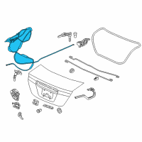 OEM 2013 Honda Civic Cable, Trunk & Fuel Lid Opener Diagram - 74880-TR0-A01