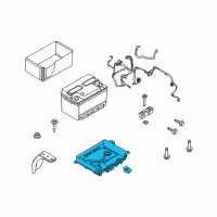 OEM 2012 Ford Fusion Battery Tray Diagram - 9E5Z-10732-B