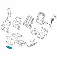 OEM 2011 BMW 135i Heater Element, Thigh Support, Leather Diagram - 64-11-9-114-562