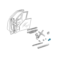 OEM 1986 Chevrolet S10 Blazer Handle Asm-Front Side Door Window Regulator Diagram - 15588093