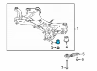 OEM 2022 Hyundai Santa Fe BUSHING-CROSSMEMBER MTG Diagram - 62418-S1AA0