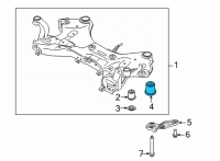OEM 2022 Hyundai Santa Fe BUSHING-CROSSMEMBER MTG Diagram - 62486-S1AA0