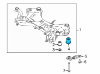 OEM 2021 Hyundai Santa Fe BUSHING-CROSSMEMBER MTG Diagram - 62486-S1AA0