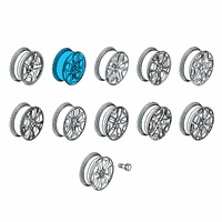 OEM 2016 Jeep Renegade Aluminum Wheel Diagram - 5XA64LAUAA