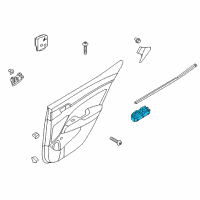 OEM 2017 Hyundai Elantra Rear Power Window Sub Switch Assembly, Right Diagram - 93580-F2500-4X