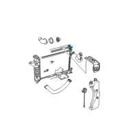 OEM 1998 Ford Mustang Radiator Upper Bracket Diagram - XR3Z-8A193-AA