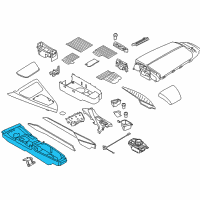 OEM 2017 BMW M6 Center Console Base Diagram - 51169197326