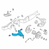 OEM 2004 Chevrolet S10 Front Lower Control Arm Assembly *"No Color" Diagram - 15293528