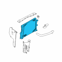 OEM 1999 Dodge Dakota Engine Cooling Radiator Diagram - 52028818AD