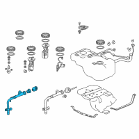 OEM Acura MDX Pipe, Fuel Filler Diagram - 17650-TRX-A03