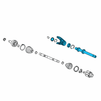 OEM 2021 Acura RDX Shaft Assembly, Half Diagram - 44500-TJB-A01