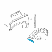 OEM 2000 GMC Yukon Splash Shield Diagram - 15553977