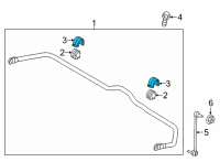 OEM 2022 Kia Carnival Bracket-STABILIZER B Diagram - 54815R0000