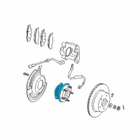 OEM 1993 Jeep Grand Cherokee Front Wheel Hub Bearing Assembly Compatible Diagram - 53007449AB