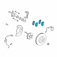 OEM 2011 Toyota RAV4 Front Pads Diagram - 04465-42200