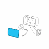 OEM Hummer H3T Mirror Glass Diagram - 10376676