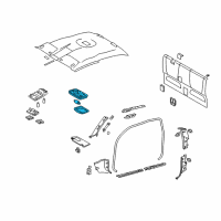 OEM 2009 Toyota Tacoma Dome Lamp Assembly Diagram - 81240-AA020-E1