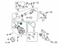 OEM 2021 Ford F-150 GASKET - WATER PUMP Diagram - ML3Z-8507-D