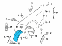 OEM 2022 BMW 430i xDrive WHEEL ARCH COVER, FRONT SECT Diagram - 51-71-7-315-729