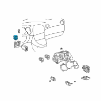 OEM Pontiac Vibe Switch, Outside Remote Control Rear View Mirror Diagram - 88970245