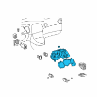 OEM 2008 Pontiac Vibe Cluster Assembly Diagram - 88975014