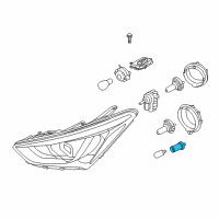 OEM 2013 Hyundai Santa Fe Sport Front Position Lamp Socket Diagram - 92161-1F000