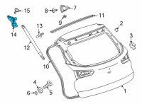 OEM 2021 Buick Encore GX Lift Cylinder Bracket Diagram - 42483634