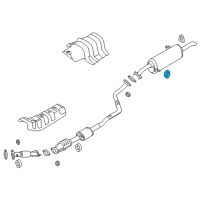 OEM 2013 Kia Rio Hanger-Exhaust Pipe Diagram - 287681R000